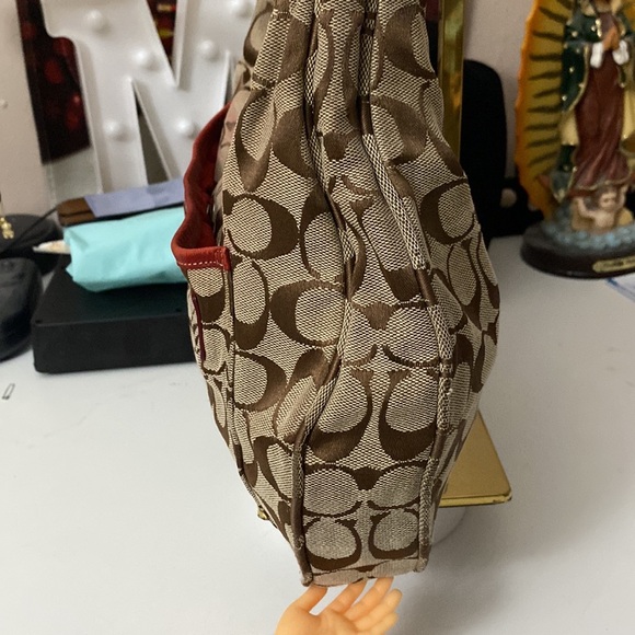 Coach Signature Soho Hobo Shoulder
Bag Red Tan Monogram K1K-6070 - Picture 5 of 13